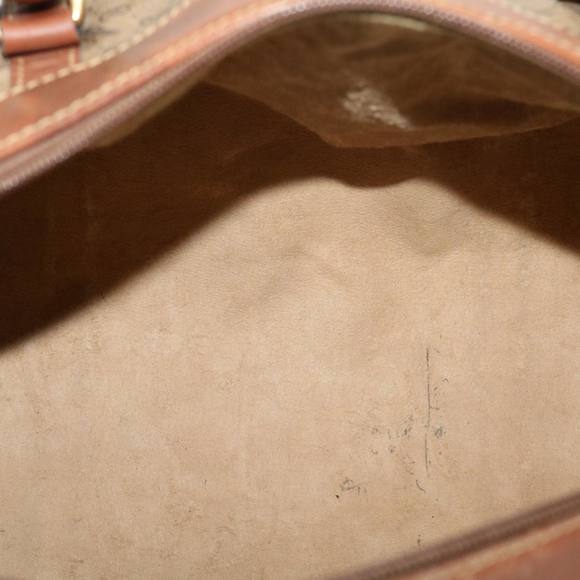 GUCCI Micro GG Canvas Boston Bag PVC Leather Beige Auth fm2107 - Picture 9 of 10